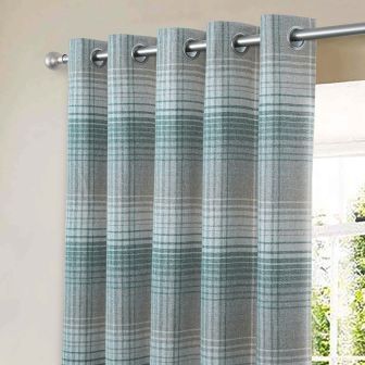 Elgin Teal Blackout Ready Made Eyelet Curtains