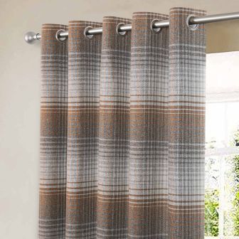 Elgin Coral Blackout Ready Made Eyelet Curtains