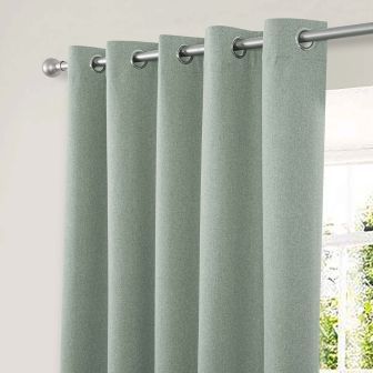 Gemini Light Green Blackout Ready Made Eyelet Curtains