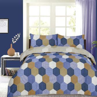 Henley Blue Cotton Mix Duvet Cover Set