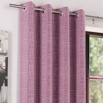Kyoto Blush Blackout Ready Made Eyelet Curtains