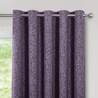 Linton Purple Blackout Ready Made Eyelet Curtain