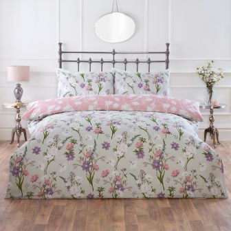 Lulu Pink Cotton Mix Duvet Cover Set