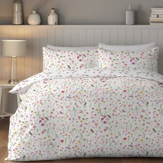Meadow Pink Cotton Rich Duvet Cover Set