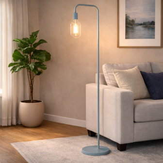 Memphis Grey Floor Lamp