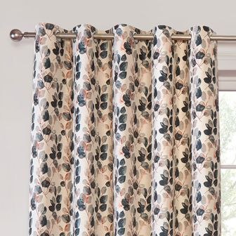 Murano Teal Ready Made Eyelet Curtains