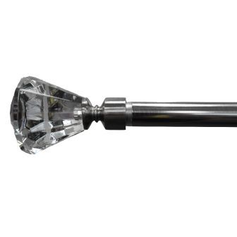 16/19mm Naples Stainless Steel Extendable Curtain Pole