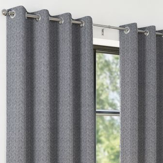 Porto 90 x 90 Grey Ready Made Eyelet Curtains