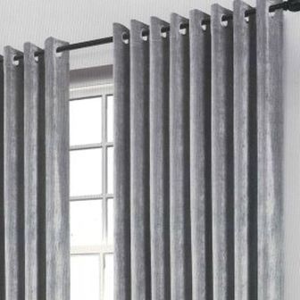 Riga Grey Ready Made Eyelet Curtains
