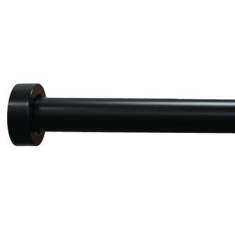 Stud 25/28mm Black Extendable Curtain Pole