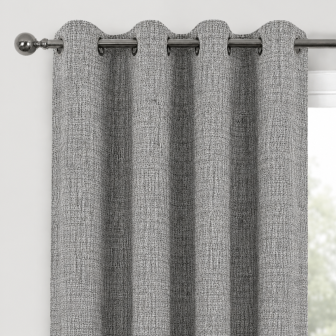 Valetta 90 x 90 Silver Blackout Ready Made Eyelet Curtains