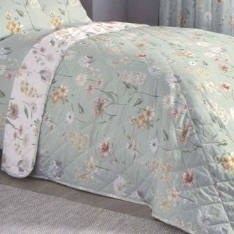 Verity Green Bed Spread 220x230cm