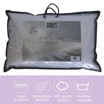 Pure Natural Goose Feather and Down Pillow
