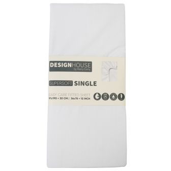 Supersoft Easy Care White Brushed Polyester Sheet Range