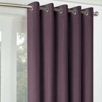 Zurich Plum 90x90 Ready Made Blackout Eyelet Curtains