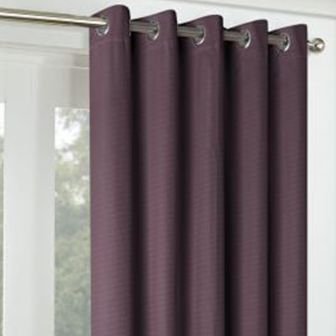 Zurich Plum Blackout Ready Made Eyelet Curtains