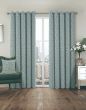 Raheny Green Thermal Ready Made Eyelet Curtains