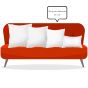 Asha Red Cushion Cover