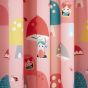 Mushroom Magic Pink Pencil Pleated Curtains