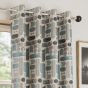 Adelaide Teal Ready Made Eyelet Curtains