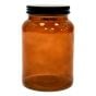 Amber Glass Storage Jar 