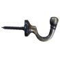 Antique Brass Ball Hook Pair 