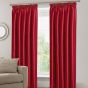 Barra Blockout Red Ready Made Pencil Pleat Curtains