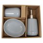 3 Piece Grey Bathroom Set
