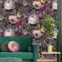 Azzura Floral Charcoal Wallpaper Roll