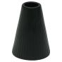 Black Ribbed Candle Holder