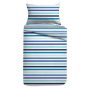 Blue Stripes Cotton Mix Duvet Set