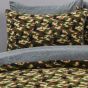 Teddy Fleece Camouflage Green Duvet Cover Set
