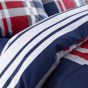 Carson Red & Blue Cotton Mix Duvet Set