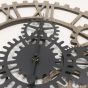 Dark Wooden Cogs Clock 