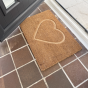 Coir Heart Embossed Door Mat