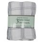 Grey Check Tea Towel 3pk