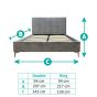 Dallas Velvet Grey Bed Frame