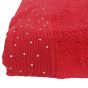 Diamante Wave Red Bath Towel
