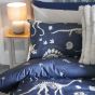 Dino Bones Navy Cotton Rich Duvet Cover Set
