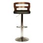 Ellie Black & Walnut Bar Stool