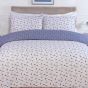 Ellis Navy Cotton Rich Duvet Cover Set