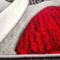 Galaxy Circles Red Rug