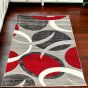Galaxy Circles Red Rug