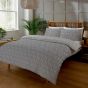 Geo Diamond Grey Cotton Mix Duvet Cover Set 