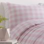 Gingham Pink Cotton Mix Duvet Cover Set