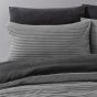 Teddy Fleece Cord Grey and Charcoal Duvet Cover Set 