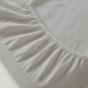 Hotel Collection 100% Cotton Silver Fitted Sheet