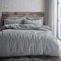 Teddy Fleece Grey Duvet Cover Set