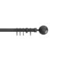 22/25mm Finesse Gun Metal Extendable Curtain Pole 1.2-2.1m