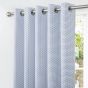 Hartford Blue Blackout Ready Made Eyelet Curtains